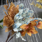 décoration intérieure branche artificielle feuilles orange vert bleu violet rouge naturel