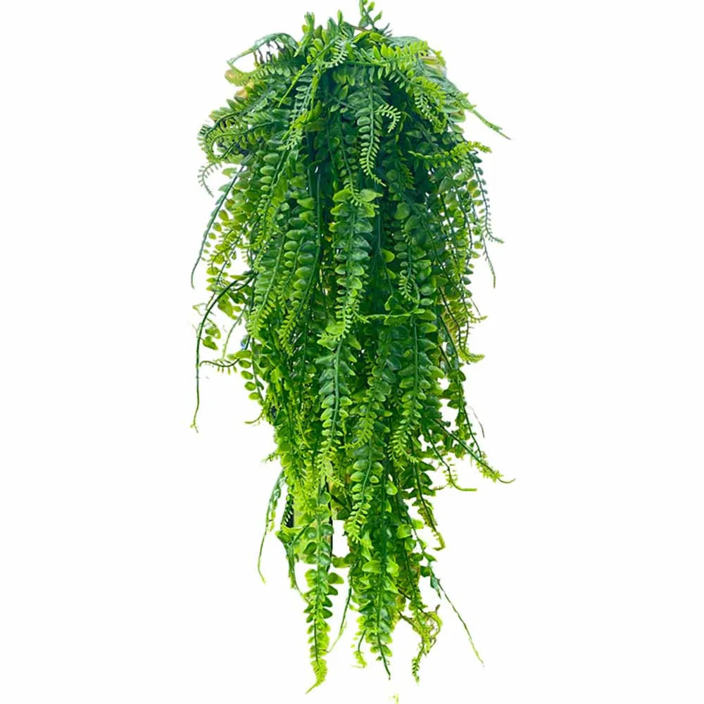 décoration murale plante artificielle feuilles vertes suspension extérieure herbe naturelle aspect réel