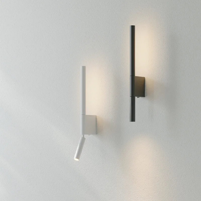 lampe murale moderne minimaliste réglable blanc noir contemporaine fixée mur led