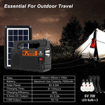 lampe poche portable système solaire rechargeable panneau solaire haut parleur radio fm bluetooth usb