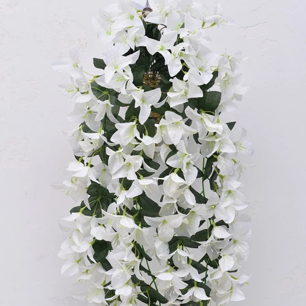 guirlande artificielle fleurs violet rouge blanc moderne intérieur décoration maison anniversaire fête
