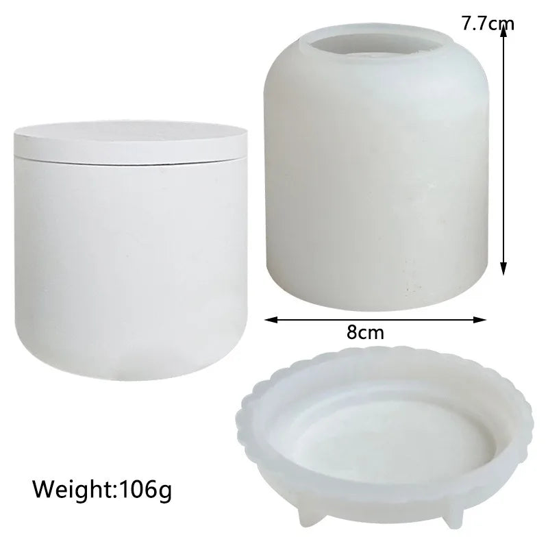 boîtes bijoux silicone blanc rayures verticales modernes couvercles