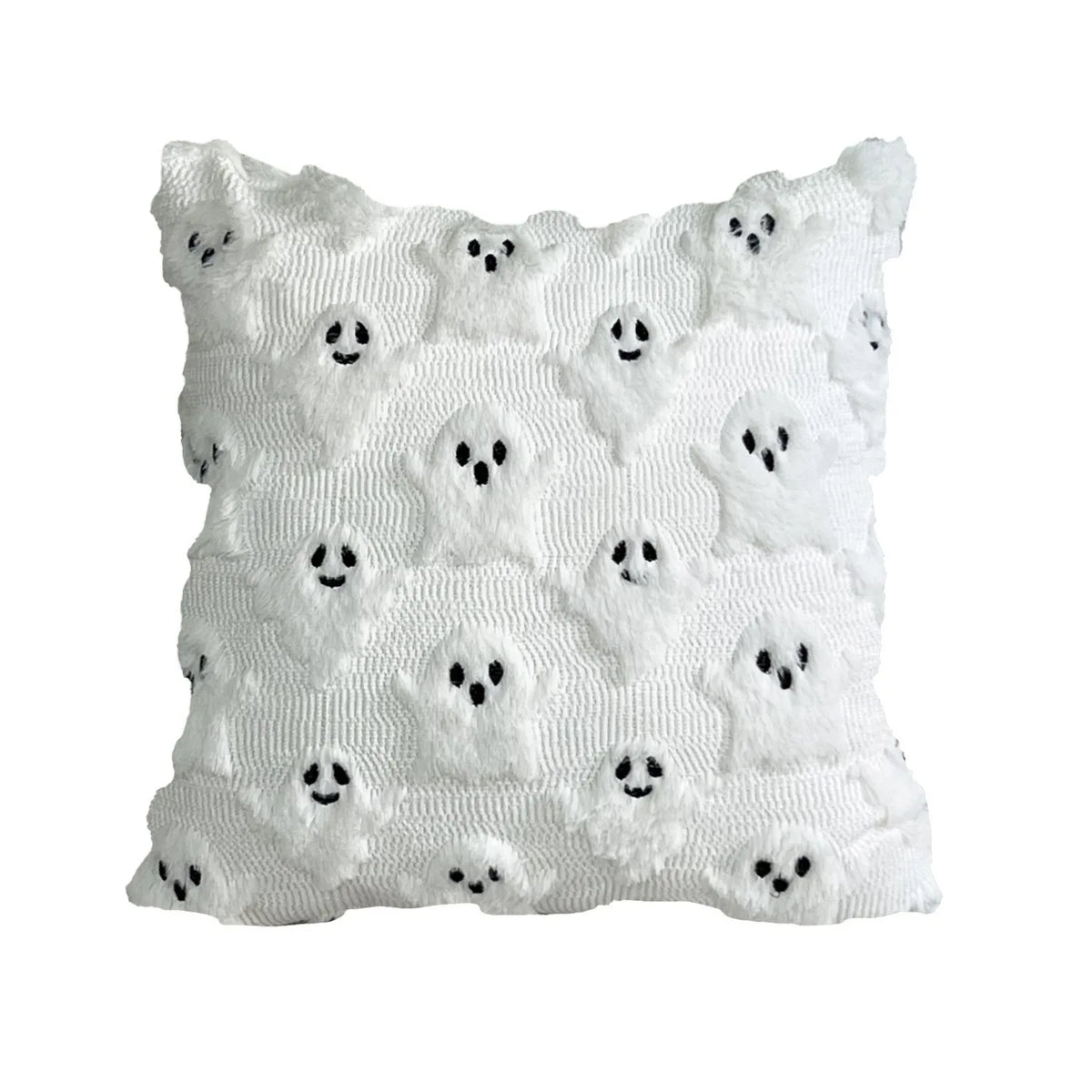 coussin carré orange citrouille automne décoration halloween zip invisible garnissage blanc polyester cotton