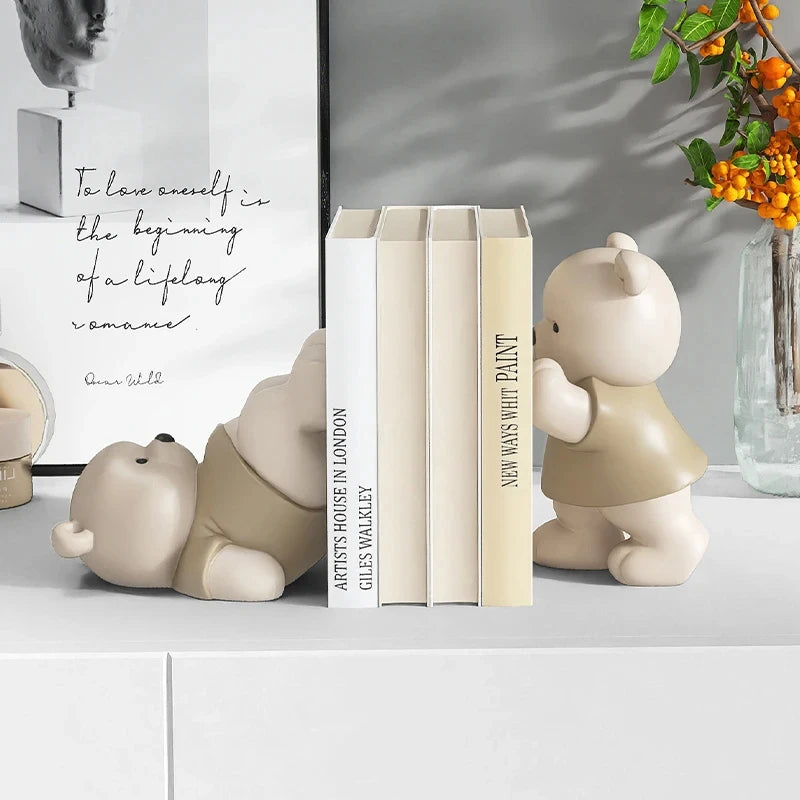 support livres résine rondin bois stylisé contemporain maison décoration intérieure salon anniversaire cadeau