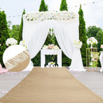 chemin table rustique marron toile jute opacité 6m 1m réception mariage intérieur extérieur