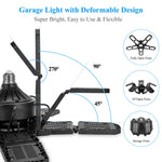 lampe garage led 10 panneaux ajustables e26 e27 industrielle moderne 6500k 150w