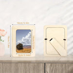 cadres photo bois rustique diy classiques multicolores motifs floraux star support pliablearrière