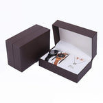 boîtes bijoux simili cuir noir rouge vert classiques rangement montres bracelets boucles d'oreilles