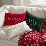 housse coussin brodée lettres noël velours polyester 30x50cm festive decoration voiture