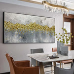 Peinture à l'huile dans une chambre à coucher avec style nordique