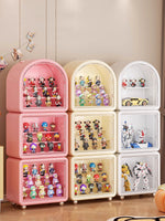vitrine transparente moderne figurines anti poussière blanche exposant organisateur jouets eco friendly