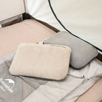 coussin camping toile lin beige gris moderne minimaliste