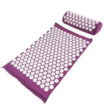 tapis massage acupression points blancs violet coussin cervical moderne ergonomique adhésif yoga fitness