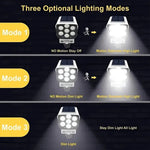 lampe solaire rue moderne blanc noir ip65 led 77 coB motion sensor auto allumage
