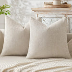 housse coussin polyester gris moderne opacité texture tissée beige clair marron foncé