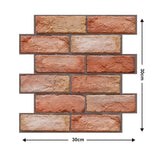 panneaux decoratifs murals adhesifs brique moderne impermeables anti moisissures soundproof thermique statique rouge brun