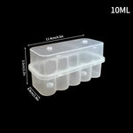 boîtes rangement transparentes flacons cosmétiques réutilisables modernes sans motif