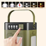 lanterne solaire rechargeable vert olive moderne poignée usb interrupteur camping