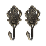 crochet mural vintage baroque argenté bronze doré décoration intérieure ancien fixations