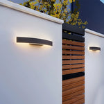 appliques murales modernes noires led imperméables autonome éclairage maisonextérieur cour jardin