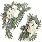 guirlande florale artificielle romantique mariage extérieur decoration maison rose blanc vert