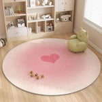 tapis rond nuage enfant moderne rose clair antidérapant 80x80cm 120x120cm salon chambre