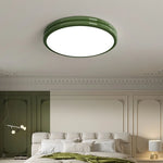 plafonnier led moderne rouge vert blanc opaques rond lisse.Surface monté interrupteur bouton