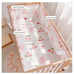lit bébé drap coton animaux fruits motifs décoratifs blanc gris rose bleu vert