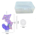 bougies numéraires paillettes sirène violet doré anniversaire décoration gâteau thème pois queue poisson festive