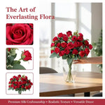 bouquet roses artificielles contemporaines élégantes intérieur décoration maison fête rouge blanc roseclair