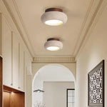 lampe moderne bois beige brun granuleux led e27 60w minimaliste