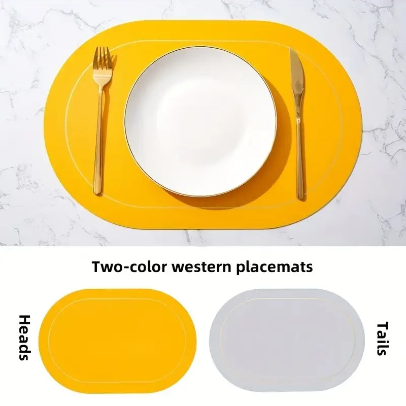 tapis table rond moderne élégant bordure dorée imperméable salle manger cuisine