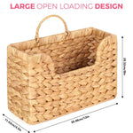 panier tissé main fibre végétale naturelle rustique élégant anneau métallique magazines tasses fleurs artificielles
