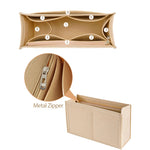 organisateur sac main feutre compartiments rangement insert pliable monogramme beige noir grande taille