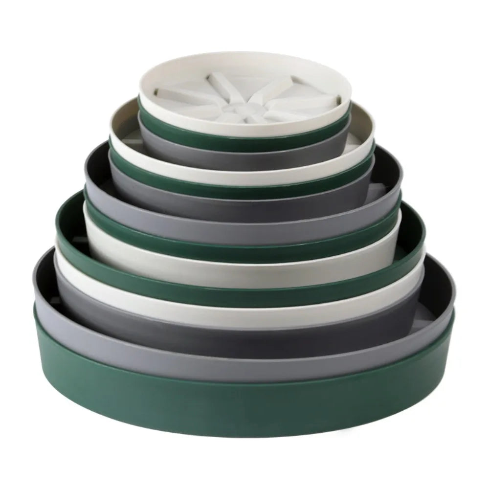 plateau jardinage moderne ventilé vert gris blanc pots fleurs patio