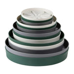 plateau jardinage moderne ventilé vert gris blanc pots fleurs patio