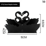 porte serviettes moderne noir blanc papillon papier opacité décoratif tiroir rangement organisateur table manger