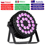 projecteur led noir 24 leds dmx professionnel boutons controle connecteurs ventilateur scène disco