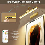 lampe led cadre or moderne rechargeable télécommande indicateur vis murale