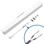 tube led blanc 50cm aluminium t5 éclairage intérieur moderne clips fixations