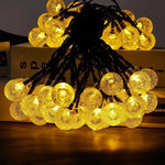 guirlande lumineuse solaire 22m 200leds blanc chaud moderne translucides