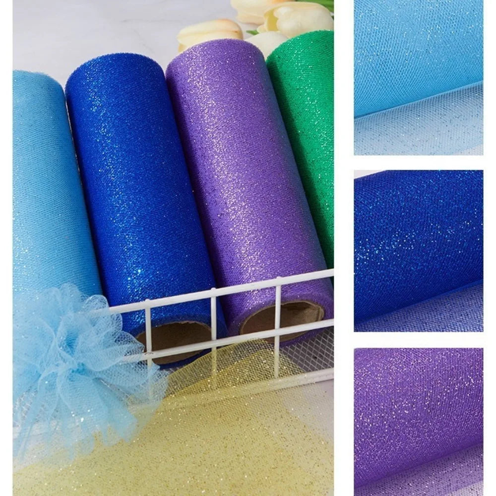 ruban pailleté or bleu violet vert rose transparent décoratif brillant adhésif 10yards 15cm