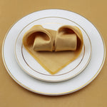 serviette table satin pliée forme coeur mariage décoration fête