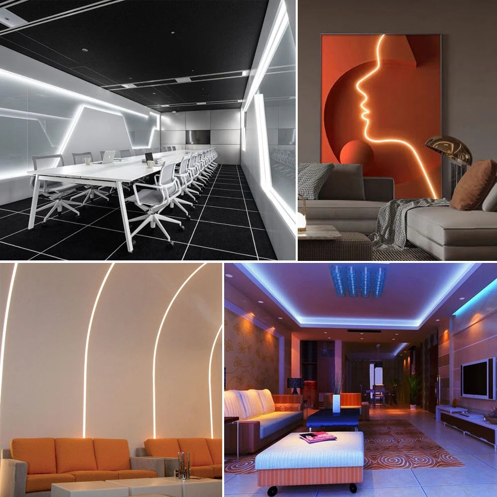 ruban led blanc moderne 120 leds adhésif ip30 24v 12v décoration maison
