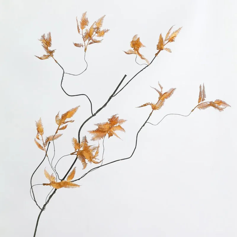 décoration intérieure branche artificielle feuilles naturelles vert clair brun minimaliste maison six pièces