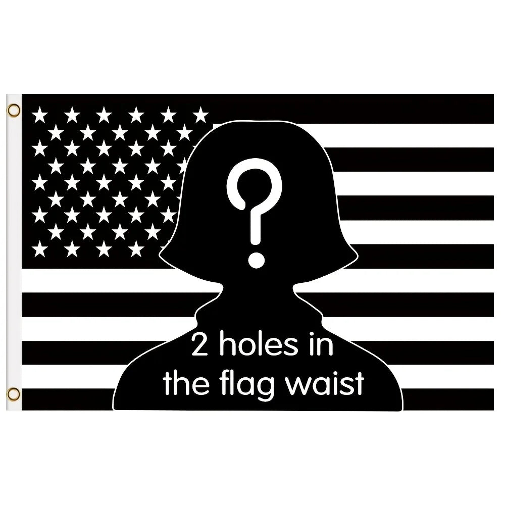 drapeau américain noir étoiles blanches rayures horizontales polyester dimensionnable 150cm 90cm fixations solides opacité