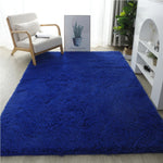 tapis polyester blanc jaune noir rouge moderne salon doux uni
