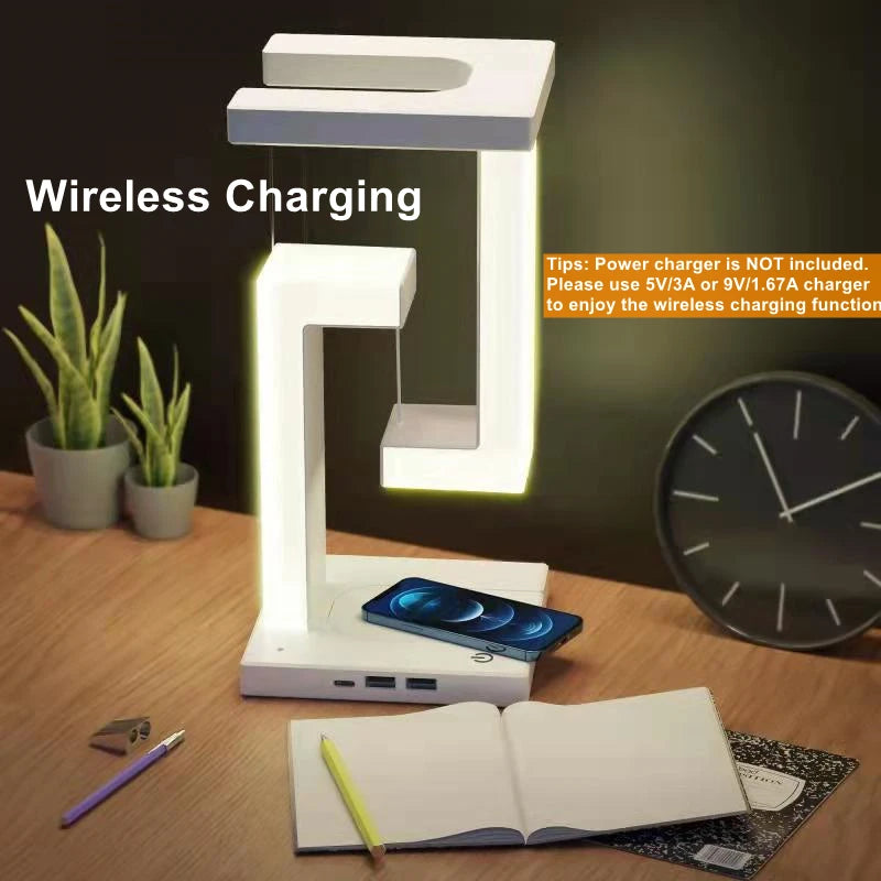 Lampe flottante anti-gravité dans un intérieur moderne