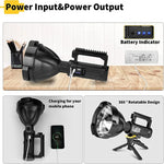 torche électrique led 25w portable résistante choc certification rohs ul camping