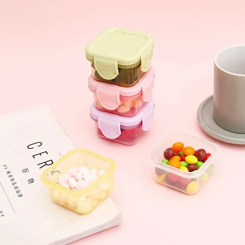boîtes rangement cuisine plastique respectueux environnement clips couleur moderne prática vert clair rose bleu